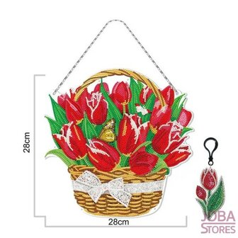 Diamond Painting Hangend ornament Tulpen (28cm)