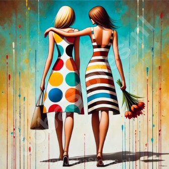 Diamond Painting Shoppende dames