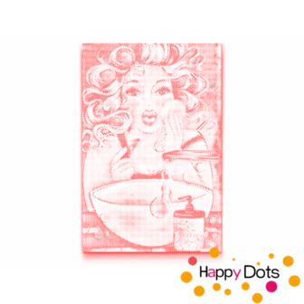 HappyDots DOT Painting Dikke Dames 09 - Make-up 40x60cm - Stippelschilderij Rood