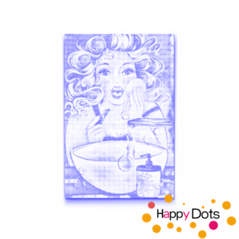 HappyDots DOT Painting Dikke Dames 09 - Make-up 40x60cm - Stippelschilderij Blauw