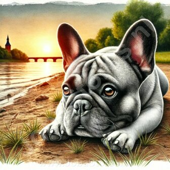 Diamond Painting Franse Bulldog