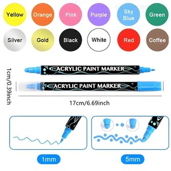 HappyDots DOT Painting Acryl stiften set 12 stuks