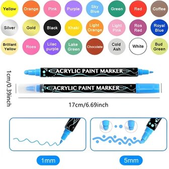 HappyDots DOT Painting Acryl stiften set 24 stuks