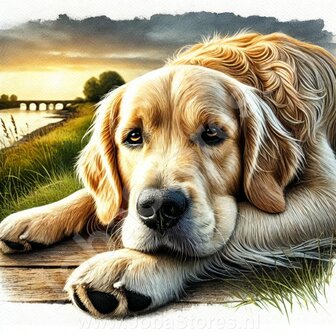 Diamond Painting Golden Retriever