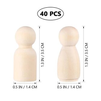 Peg Dolls 40 stuks