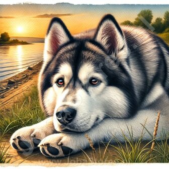 Diamond Painting Husky