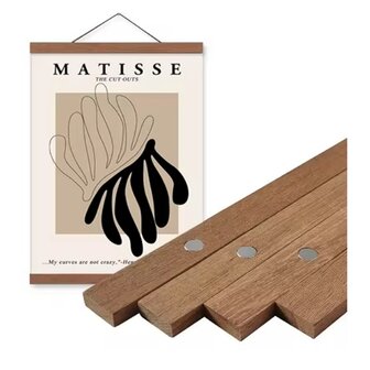 Magnetische lijst donker hout (verschillende maten)