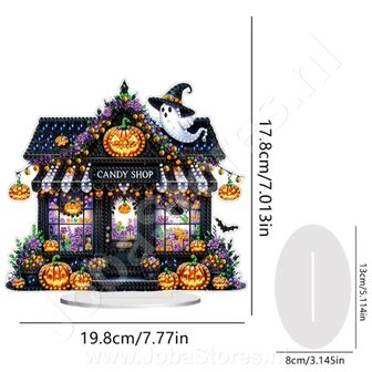 Diamond Painting Staand Halloween Ornament Candy Shop (20cm)