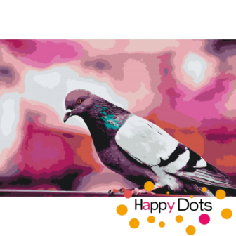 Schilderen op nummer Duif 40x60cm (HappyDots)