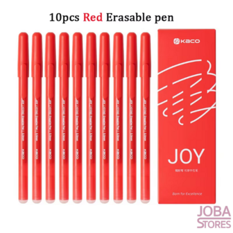 Uitwisbare pennen set Kaco Joy Rood (10 stuks)