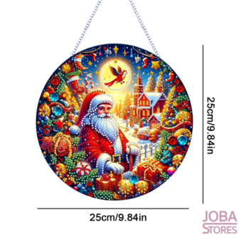 Diamond Painting Kerst Krans 026 - Kerstman