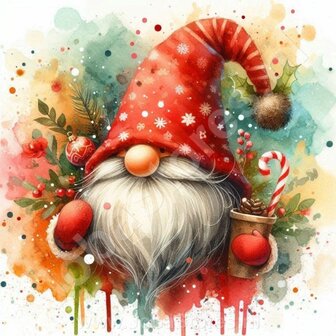 Diamond Painting Kerst Gnome 01