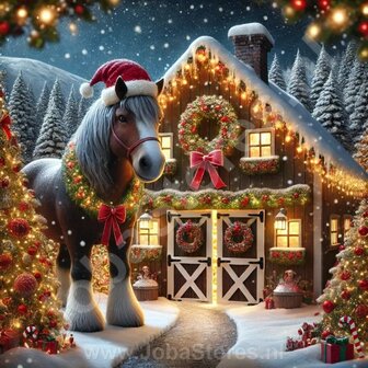 Diamond Painting Kerst Paard 02