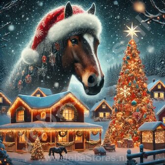 Diamond Painting Kerst Paard 03