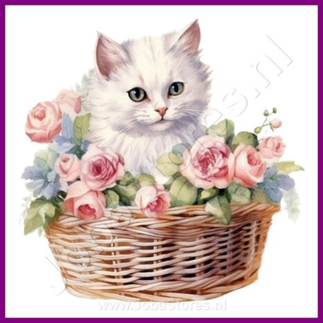 Diamond Painting Kitten in mand