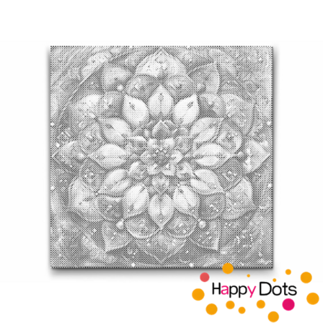 HappyDots DOT Painting Mandala bloem 50x50cm - Stippelschilderij