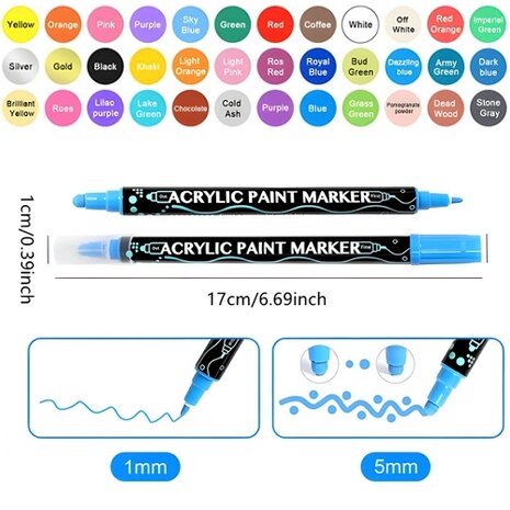 HappyDots DOT Painting Acryl stiften set 36 stuks