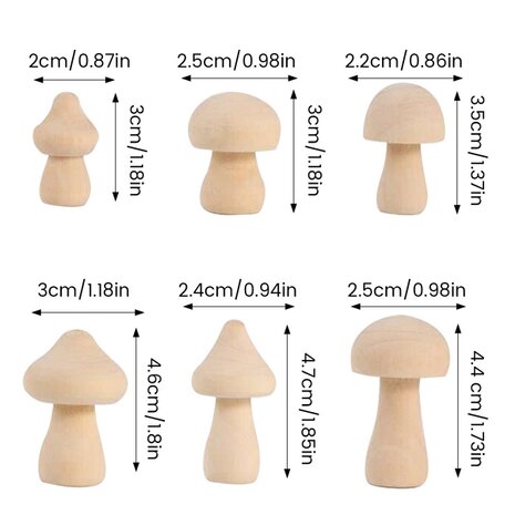 Peg Dolls Paddenstoelen 30 stuks