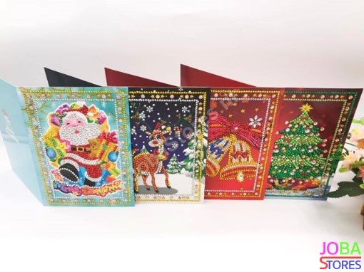 Diamond Painting Special Kerstkaarten set (4 stuks)