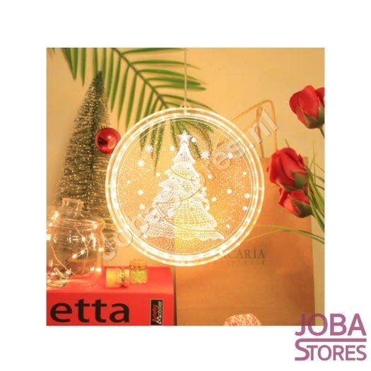 Kerst Lamp Rond Kerstboom (21cm) JobaStores